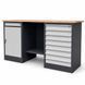 Banc de lucru metalic cu doua comode Banc de lucru Stw 326-8M/MD