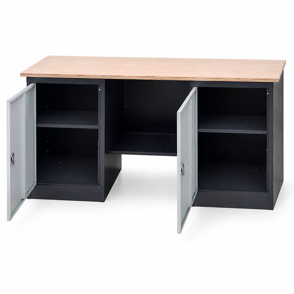 Banc de lucru metalic cu doua comode Banc de lucru Stw 326-D/D