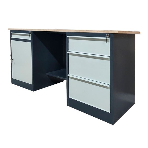 Banc de lucru metalic cu doua comode Banc de lucru Stw 326-MD/S2B