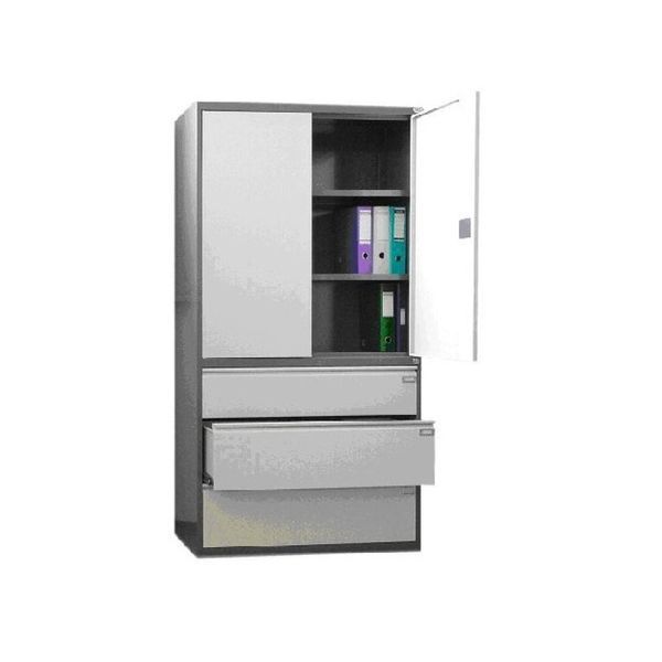 Металлический шкаф для хранения документов с картотечной тумбой Skb 3