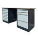 Banc de lucru metalic cu doua comode Banc de lucru Stw 326-8M/2M2B