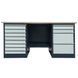 Banc de lucru metalic cu doua comode Banc de lucru Stw 326-8M/2M2B